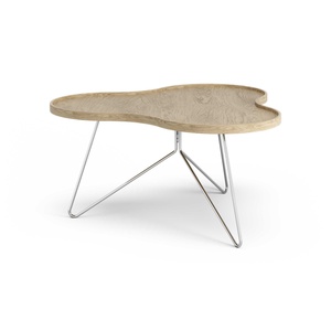 Mesa de Centro Swedese Flower Mono 90x84 Roble/ Cromo