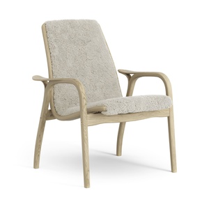 Sillón Laminado Sueco Chapa de Roble/claro de Luna/piel de Oveja