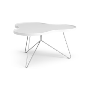Mesa de Centro Swedese Flower Mono 90x84 Blanco/ Cromo