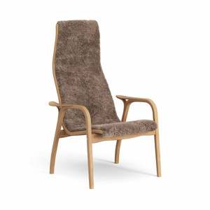 Sillón Lamino Sueco Alto Roble Aceitado/Sahara/Piel de Oveja