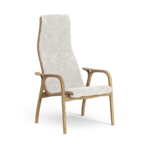 Sillón Lamino Sueco Alto Roble Aceitado/ Marfil/Piel de Oveja