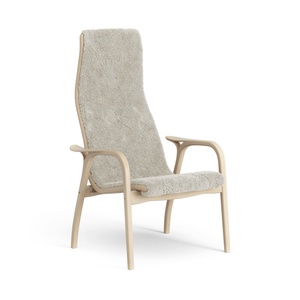Sillón Alto Laminado Sueco Lamino en Haya/claro de Luna/piel de Oveja