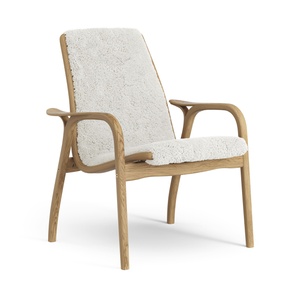 Sillón Laminado Sueco Roble Aceitado/ Marfil/piel de Oveja