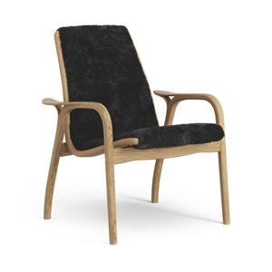 Sillón Laminado Sueco Roble Aceitado/ Negro/piel de Oveja