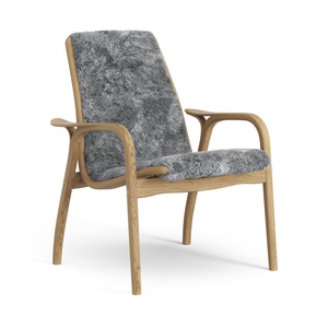 Sillón Laminado Sueco Roble Aceitado/gris Escandinavo/piel de Oveja