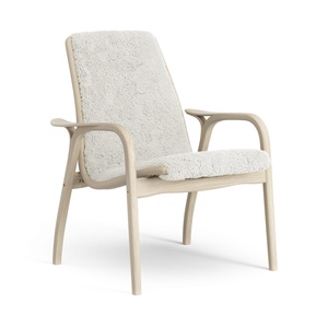Sillón Laminado Sueco Lacado Roble/ Marfil/piel de Oveja