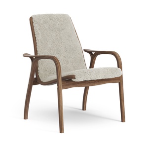 Sillón Laminado Sueco Lacado Nuez/luz de Luna/piel de Oveja