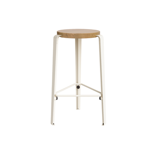 Taburete TipToe MI LOU Roble/Blanco Crema