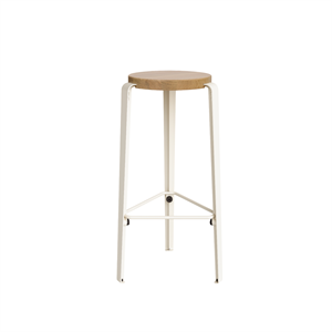 Taburete TipToe BIG LOU Roble/Blanco Crema