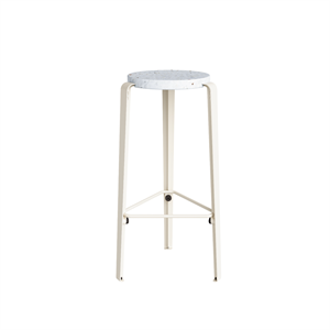 Taburete TipToe BIG LOU de Plástico Reciclado Blanco/blanco Crema