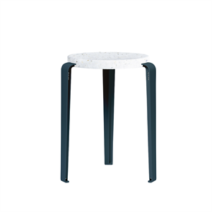 Taburete TipToe LOU de Plástico Reciclado Blanco/azul Medianoche