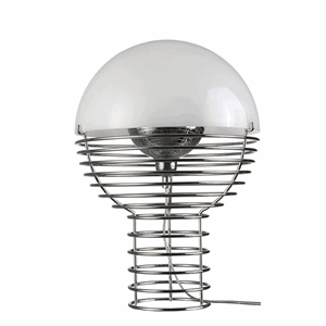Verner Panton Wire Table Lamp White