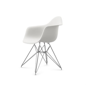 Silla de Comedor Vitra Eames Plastic DAR Blanco/ Cromo