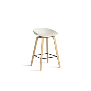 Taburete de Bar HAY AAS32 H65 Roble/Acero/Crema Jaspeada