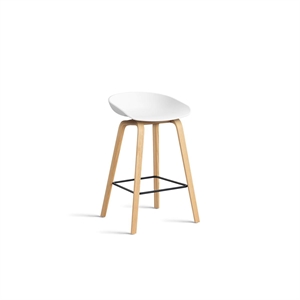 Taburete de Bar HAY AAS32 H65 Roble/Acero/ Blanco