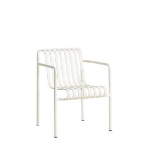 Silla de Comedor HAY Palissade con Reposabrazos Crema y Blanco