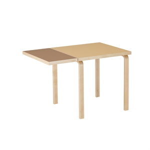 Mesa de Comedor artek Aalto DL81C Plegable , Nuez/arcilla.