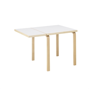 Mesa de Comedor artek Aalto DL81C con Mesa Plegable, Blanco.