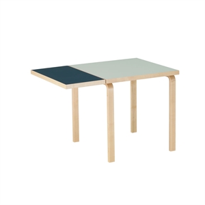 Mesa de Comedor artek Aalto DL81C con Mesa Plegable, Color Azul Ahumado/vapor