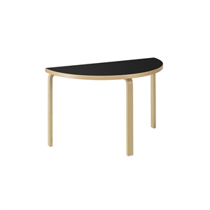 Mesa de comedor semicircular artek 95 de abedul laminado negro