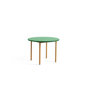 HAY Mesa de Comedor Bicolor Ø105 Ocre/Verde Menta