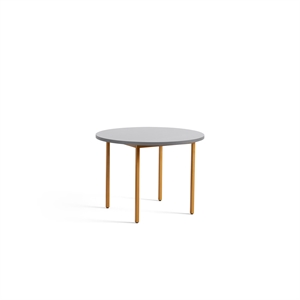 HAY Mesa de Comedor Bicolor Ø105 Ocre/Gris Claro