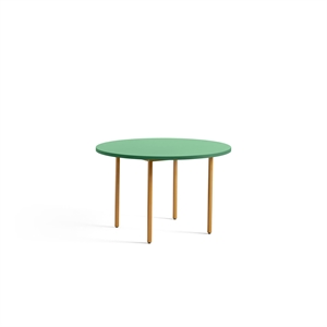 HAY Mesa de Comedor Bicolor Ø120 Ocre/Verde Menta