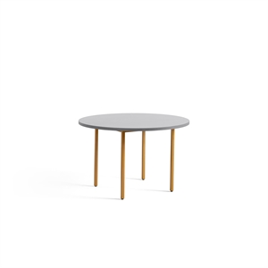 HAY Mesa de Comedor Bicolor Ø120 Ocre/Gris Claro