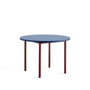 HAY Mesa de Comedor Bicolor Ø105 Granate Rojo/Azul