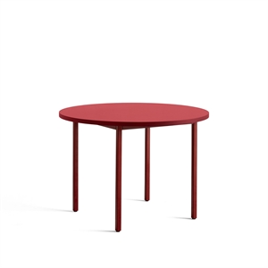 HAY Mesa de Comedor Bicolor Ø105 Granate Rojo/Rojo