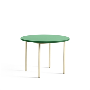 HAY Mesa de Comedor Bicolor Ø105 Marfil/Verde Menta