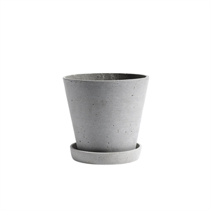 HAY Flowerpot con Platillo L Gris