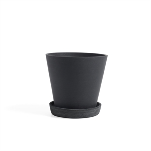 HAY Flowerpot con Platillo L Negro