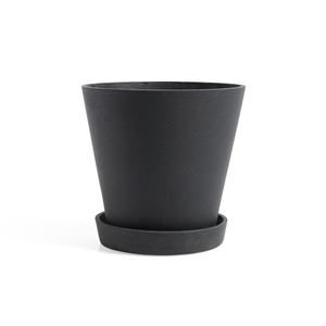 HAY Flowerpot con Platillo XL Negro