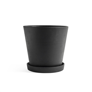 Flowerpot HAY con Platillo XXL Negro