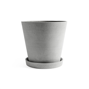 Flowerpot HAY con Platillo XXXL Gris