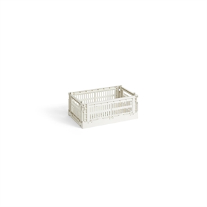 Caja de Almacenamiento HAY Colour Crate Pequeño en Blanco Roto
