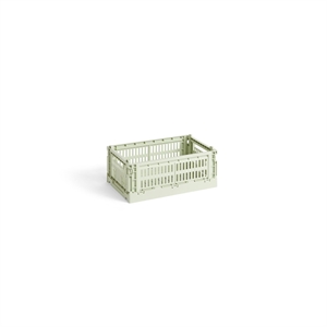 Caja de Almacenamiento HAY Colour Crate Pequeño Menta