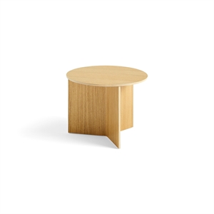 HAY Mesa de Centro de Madera Hendidura Redonda Ø45 Roble Lacado