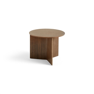 HAY Mesa de Centro de Madera Hendidura Redonda Ø45 Lacado Nuez