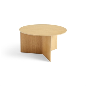 HAY Mesa de Centro de Madera Hendidura Redonda Ø65 Roble Lacado