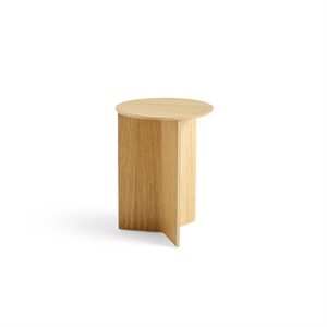 HAY Mesa de Centro de Madera Hendidura Redonda Ø35 Roble Lacado