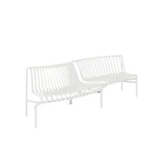 Banco de Comedor HAY Palissade Park para Interior y Exterior, para Principiantes, Juego de 2, Blanco Crema