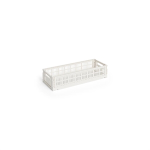 Caja de Almacenamiento HAY Colour Crate Mini Rectangular en Blanco Roto