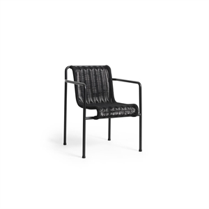 Silla de Comedor HAY Palissade de Cuerda con Reposabrazos en Color Antracita