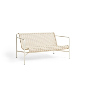 HAY Palissade Cord Lounge en Color Crema y Blanco