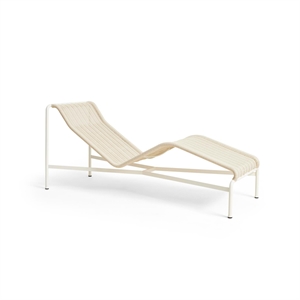 HAY Chaise Logue Palissade Cordón Blanco Crema