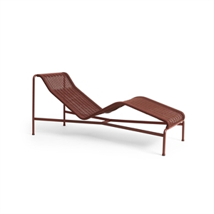 Chaise Longue HAY Palisade de Cuerda, Color Hierro Rojo