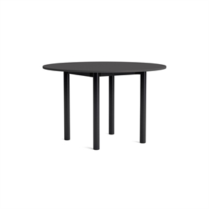 Mesa de Comedor Redonda HAY Annex Ø120 Gris Oscuro/roble Negro
