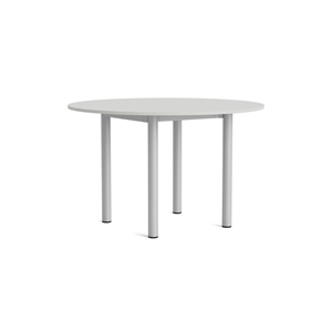 Mesa de Comedor Redonda HAY Annex Ø120 Gris Nube/ Aluminio